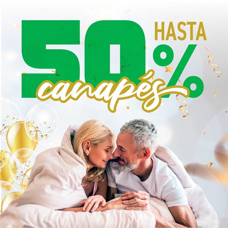 Hasta 50% en canapés