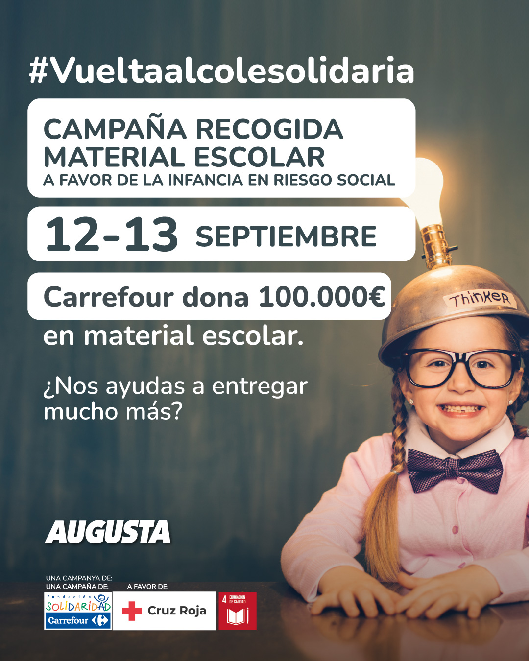 Colabora en nuestro Hipermercado los días 12 y 13 de septiembre